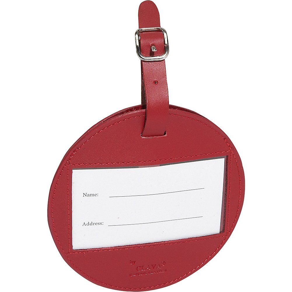 Color Circle Luggage Tag - Red Travel ID Tag for Suitcases & Bags | Perfect for Airports, Cruises & Business Trips