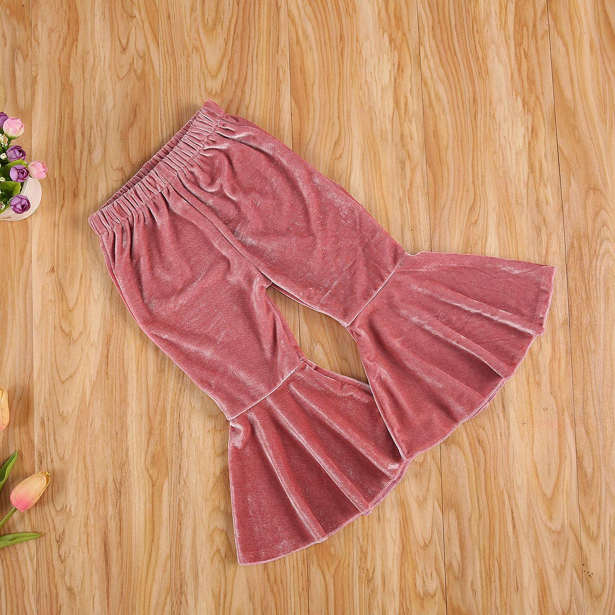 Toddler Bell Bottom Pants for Baby Girls - Soft Ruffle Leggings & Flare Trousers | Cute Playtime & Photo Outfit for Toddlers
