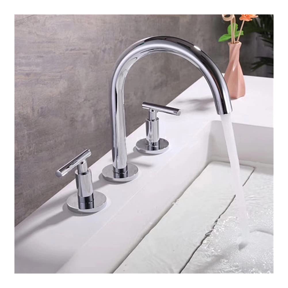North American Style Bathroom Sink Faucet - Gold Brass Mixer Tap for Vanity