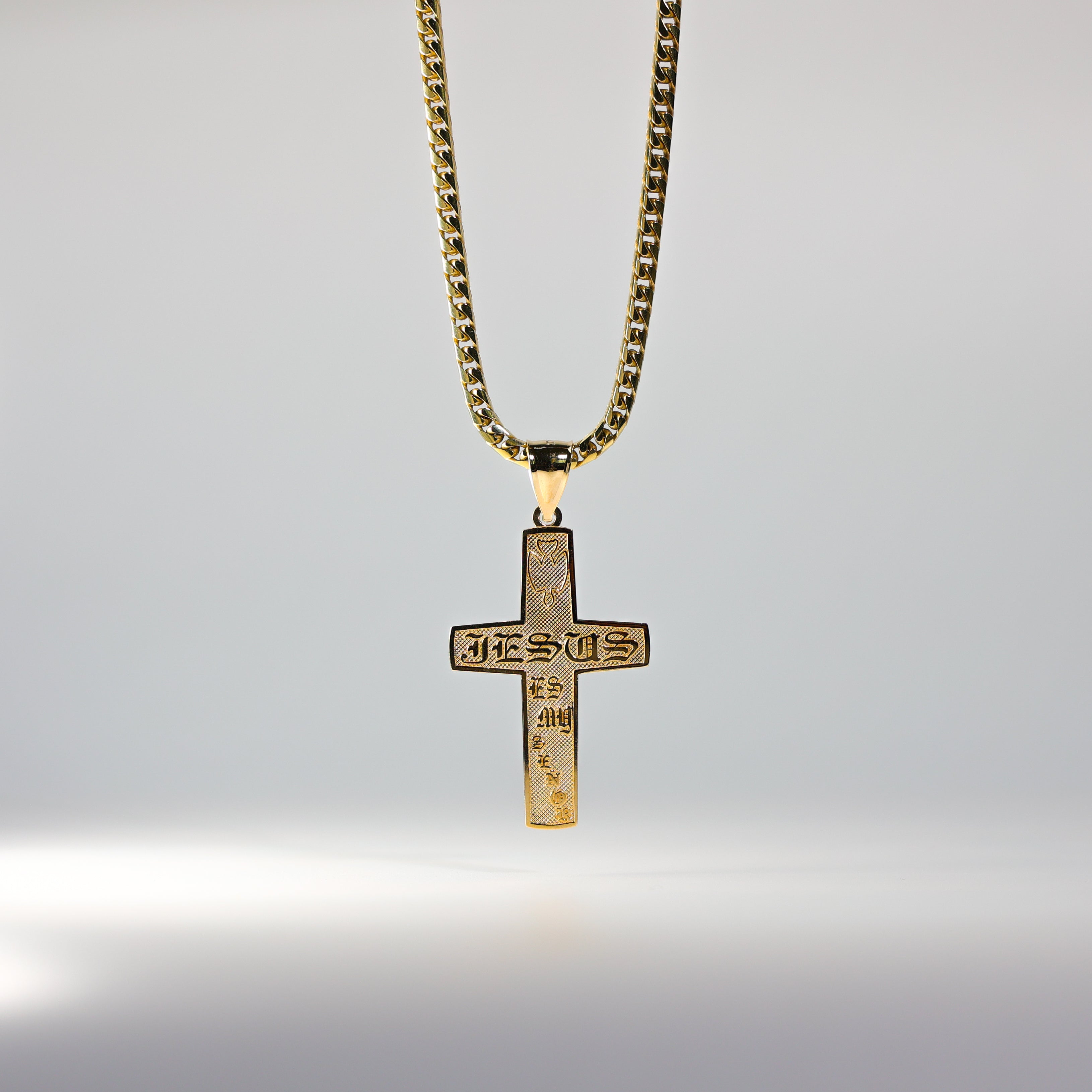 Gold Large Cross Pendant Necklace - Model 1030 | Religious Jewelry for Men & Women | Perfect for Church, Gifts & Everyday Wear