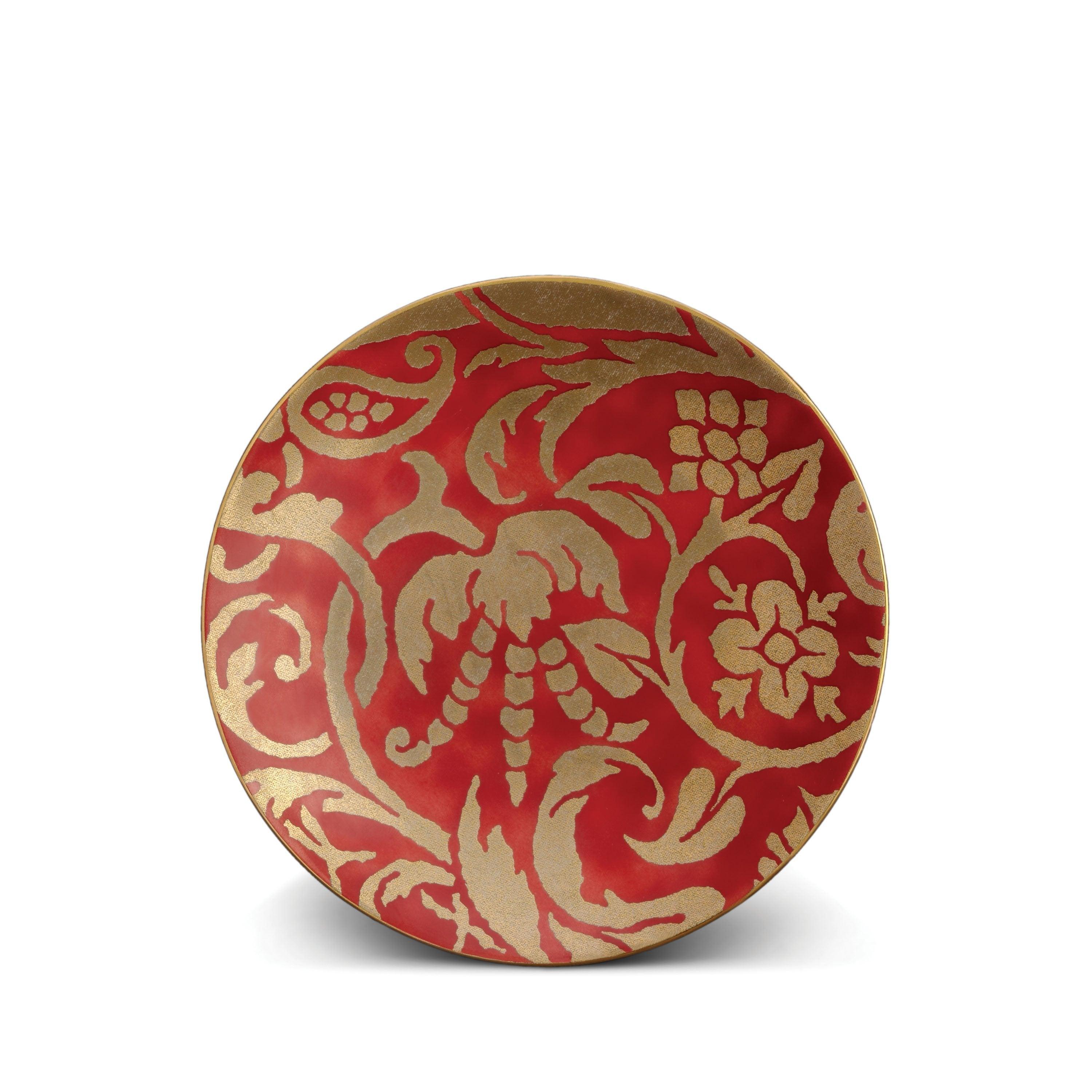 Fortuny Uccelli Decorative Dessert Plates - Set of 4 Elegant Italian Design Porcelain Plates for Afternoon Tea, Wedding, and Special Occasions