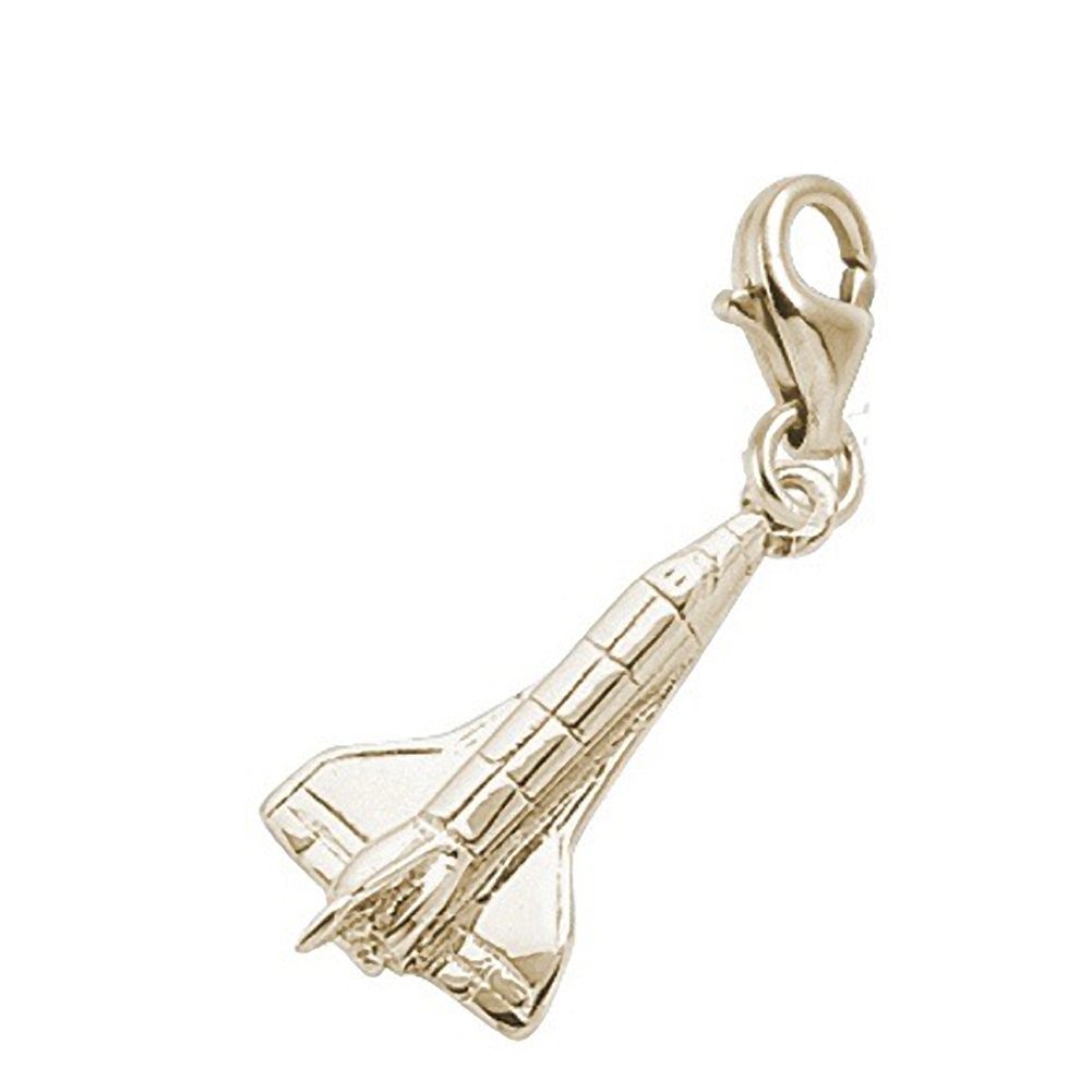Shuttle Charm with Lobster Claw Clasp - Silver Jewelry Charms for Bracelets & Necklaces - Perfect for DIY Jewelry Making & Gift Giving