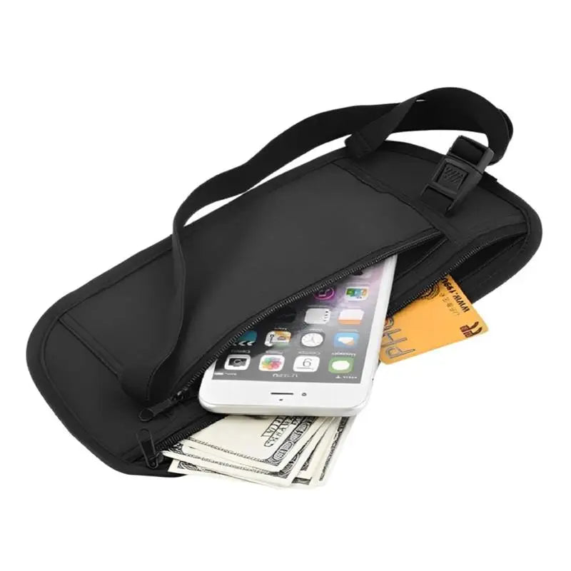 Sport Running Waist Bag - Invisible Travel Waist Pack with Hidden Security Wallet for Passport & Money - Perfect for Jogging, Hiking & Air Travel