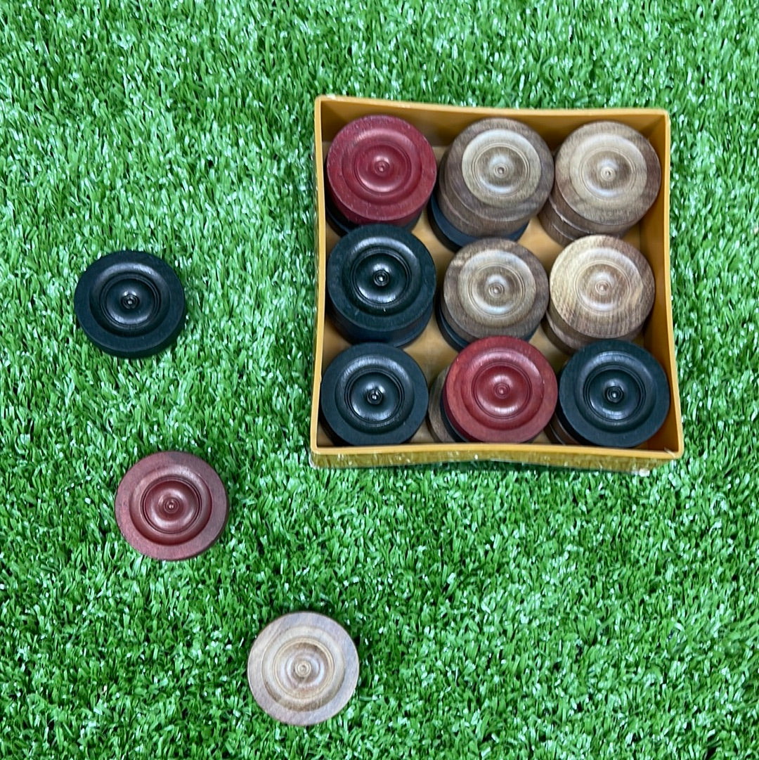 Premium Carrom Board Coins Set - 24pcs Professional Striker Discs for Carrom Game - Perfect for Family Fun, Tournaments & Indoor Games