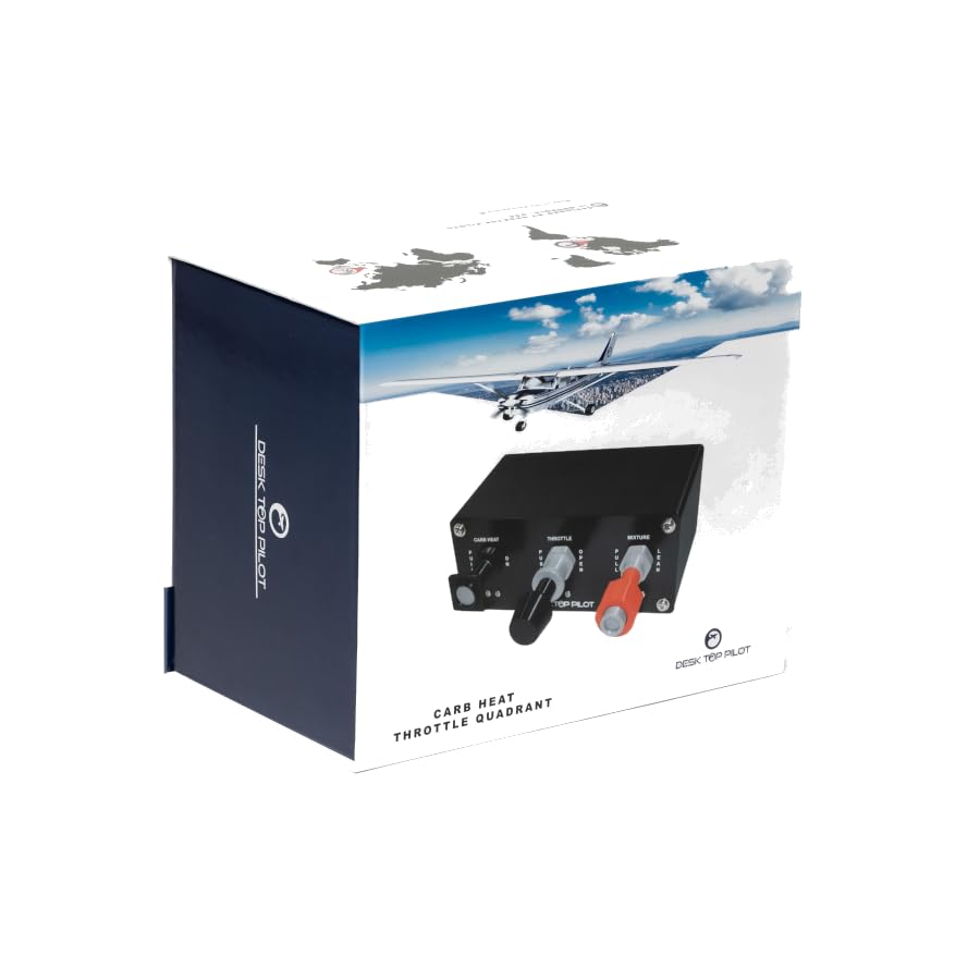 Cessna 172 Carb Heat Throttle Quadrant for Flight Simulators - Realistic Desktop Pilot Controls for Microsoft Flight Simulator & X-Plane - Perfect for Home Cockpit Setup & Aviation Training
