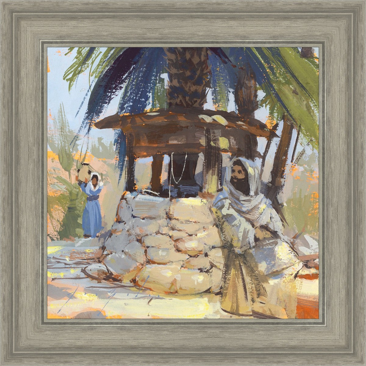 Approaching The Well - Premium Handcrafted Home Decor for Rustic & Farmhouse Style | Perfect for Living Room, Bedroom, or Kitchen Decor