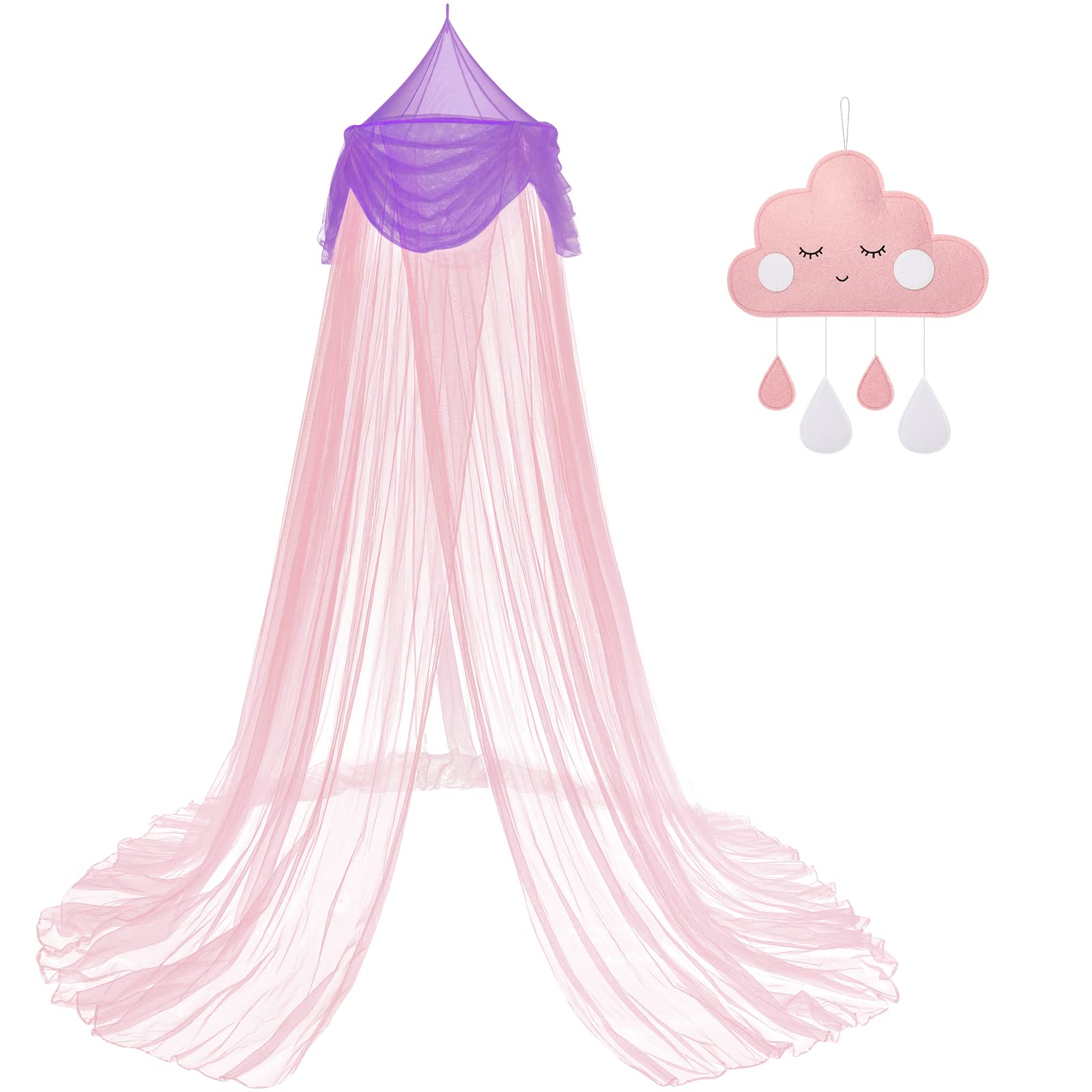 IMIKEYA Kids Bed Canopy - Mosquito Net Canopy Curtains for Single, Twin, Full & Queen Beds | Princess Canopy Tent & Reading Nook Decor for Baby Girls Room | Perfect for Bedroom, Nursery & Playroom Decorations