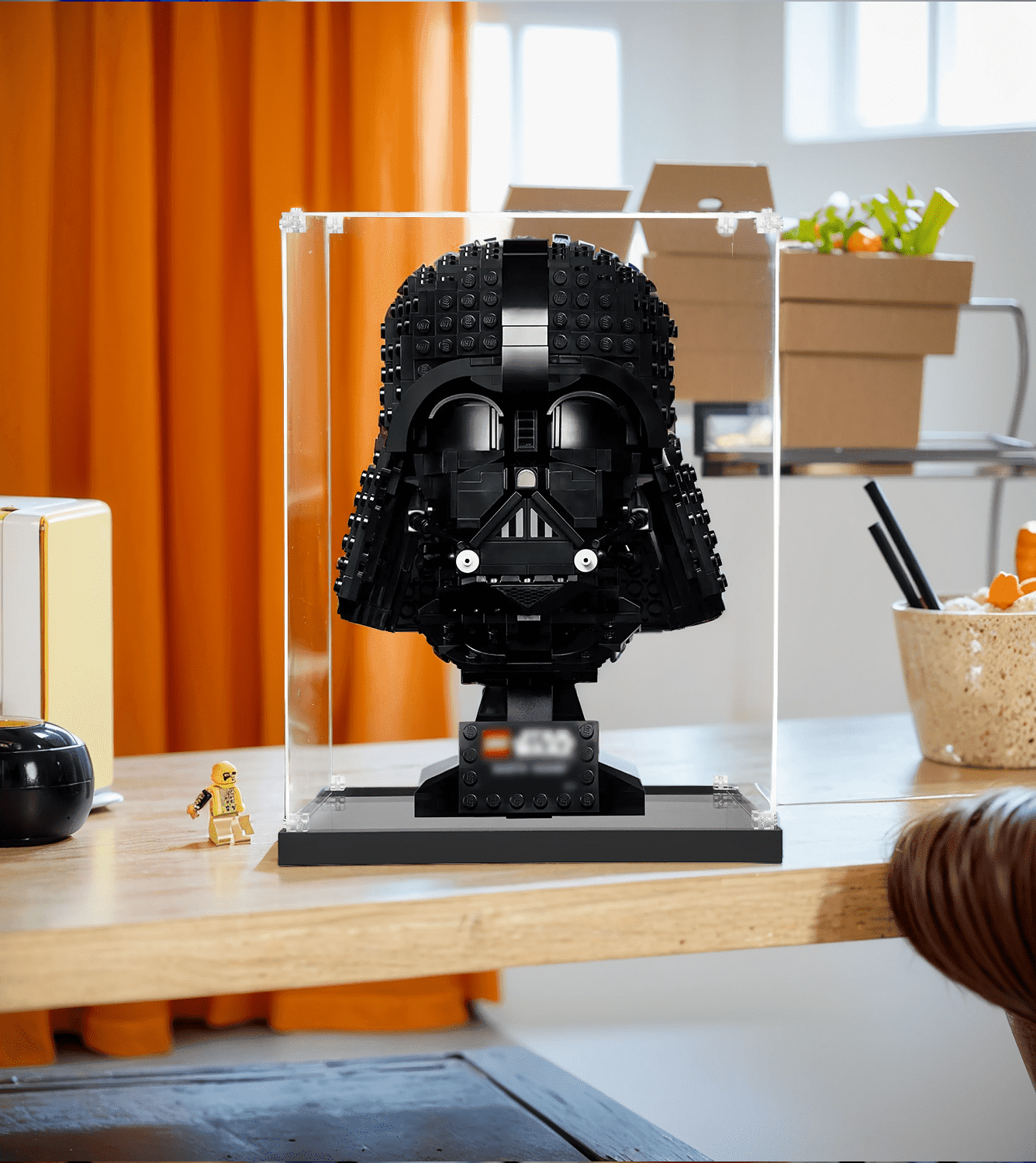 LEGO Darth Vader Helmet 75304 Display Case - Protective Showcase for Star Wars Collectibles | Perfect for Home Decor, Office Display & LEGO Fan Collections