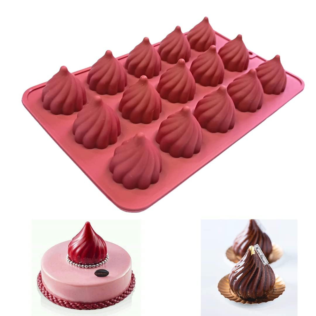 Kunya® 15 Cavity Modak Shape Silicone Chocolate Mold - Premium Food Grade Silicone Chocolate Molds for Ganesh Chaturthi, Diwali & Festive Treats - Perfect for Homemade Chocolates, Candies & Dessert Decorations