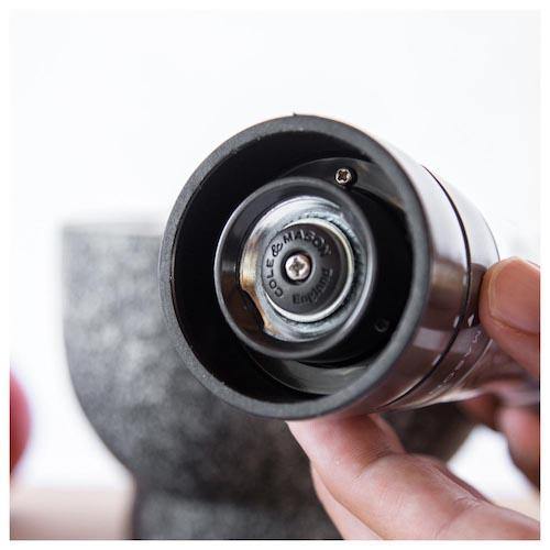 Premium COLE & MASON Derwent Gunmetal Pepper Grinder - Adjustable Coarseness, Elegant Kitchen Essential for Freshly Ground Spices | Perfect for Cooking, Dining & Gourmet Gift Giving