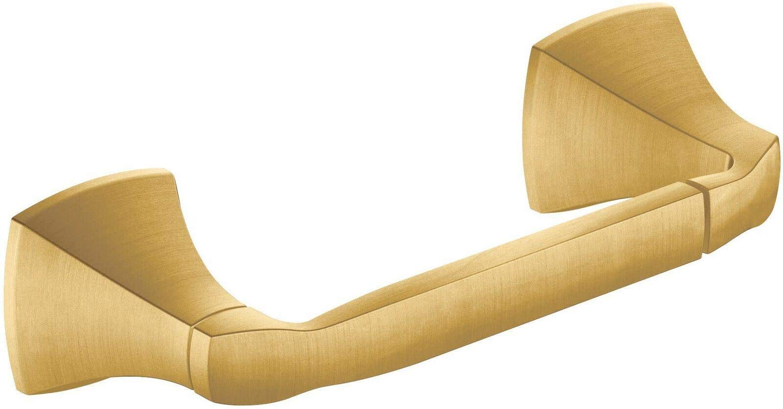 Gold Pivoting Toilet Paper Holder - Bathroom Decor & Storage Organizer - Wall Mount or Freestanding Toilet Paper Stand - Perfect for Small Bathrooms, Powder Rooms & Vanity Organization