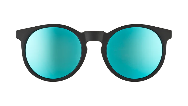 Goodr Midnight Ramble at Circle Bar Sunglasses - Polarized UV Protection for Running, Cycling & Outdoor Sports - Stylish Retro Aviator Shades for Men & Women