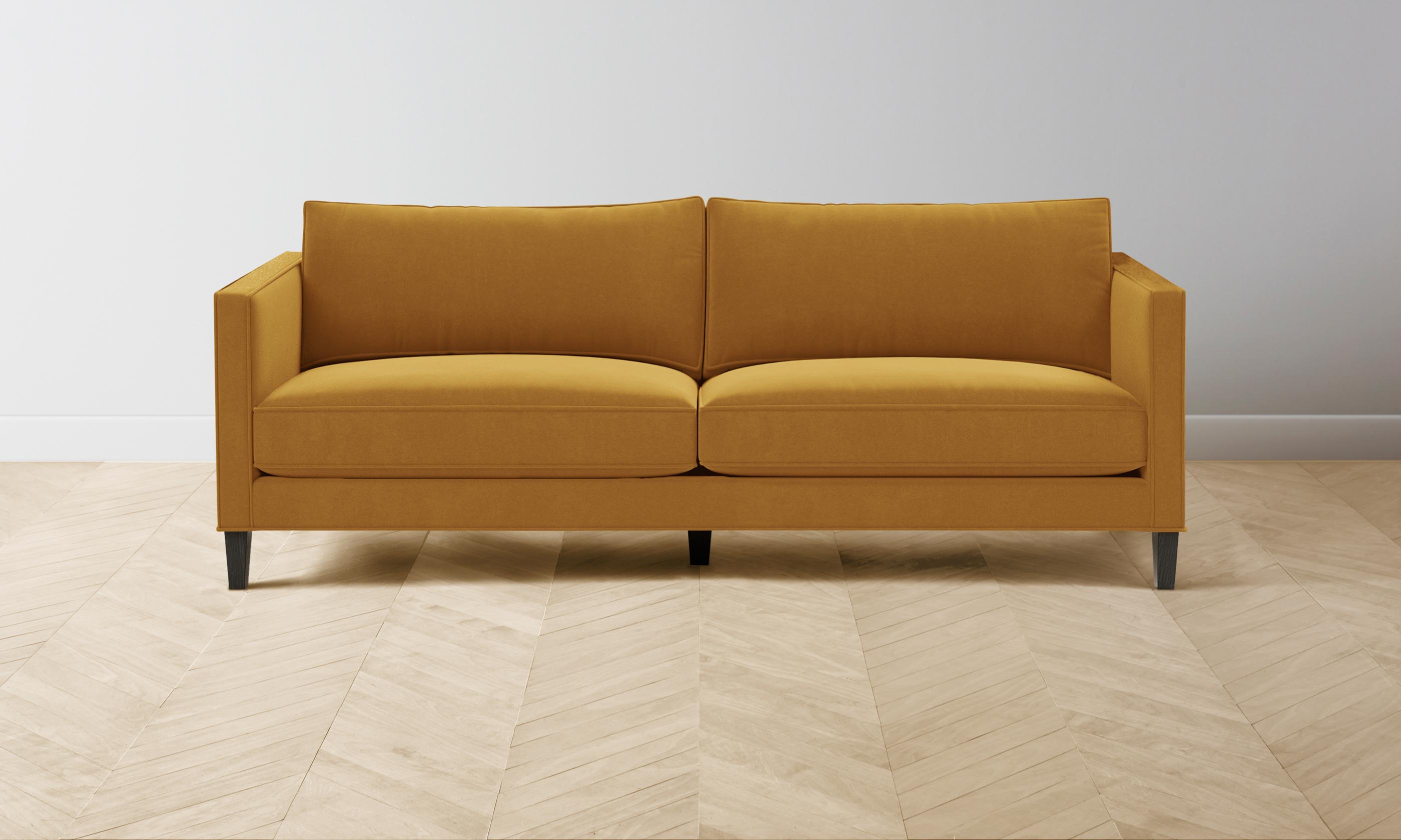 Premium Crosby Sofa - Luxurious Mohair Upholstery in Amber | Modern Living Room & Lounge Furniture for Cozy Home Decor