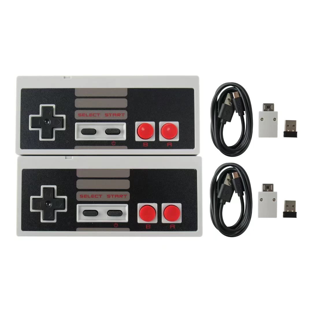 2.4GHz Wireless Game Controller with Turbo Function & Rechargeable Battery - Compatible with Mini NES Classic, PC, Mac, Raspberry Pi - Perfect for Retro Gaming & Emulation
