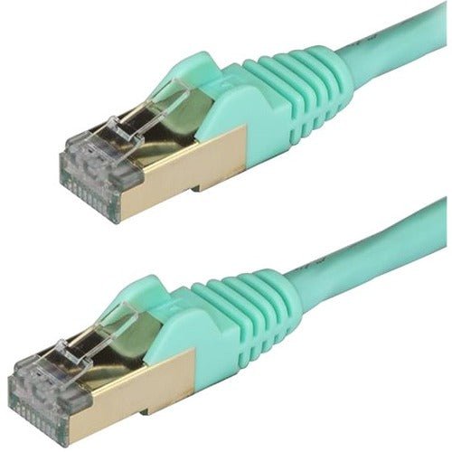 1.5m CAT6a Ethernet Cable - Aqua RJ45 Network Cable, Snagless Shielded (STP) 10Gbps High-Speed Internet Cord for Gaming, Streaming & Office Use (6ASPAT150CMAQ)
