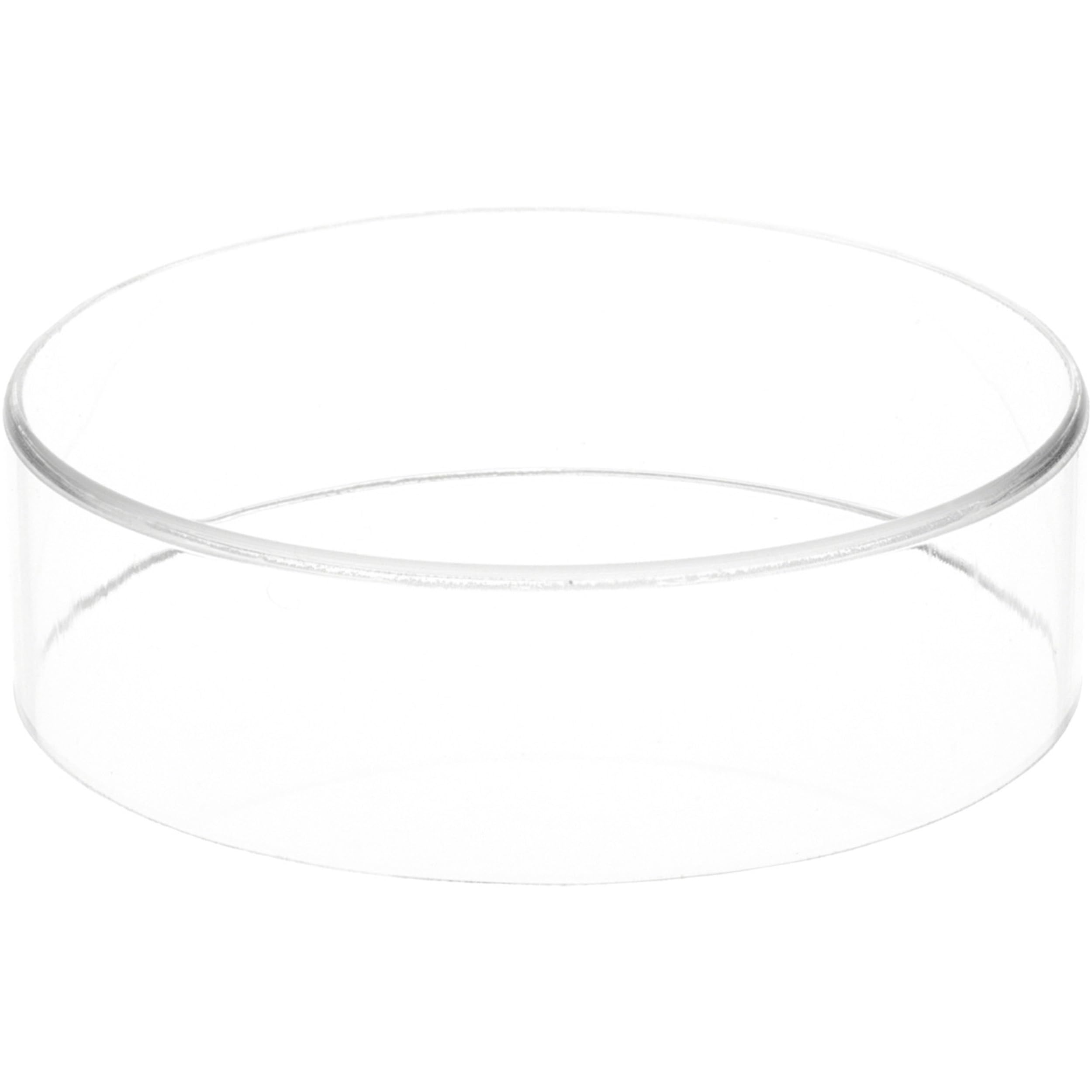 Plymor 6-Pack Clear Acrylic Round Cylinder Display Risers - 2 Inch Height x 7 Inch Diameter - Perfect for Retail Shelves, Countertop Displays & Product Showcases