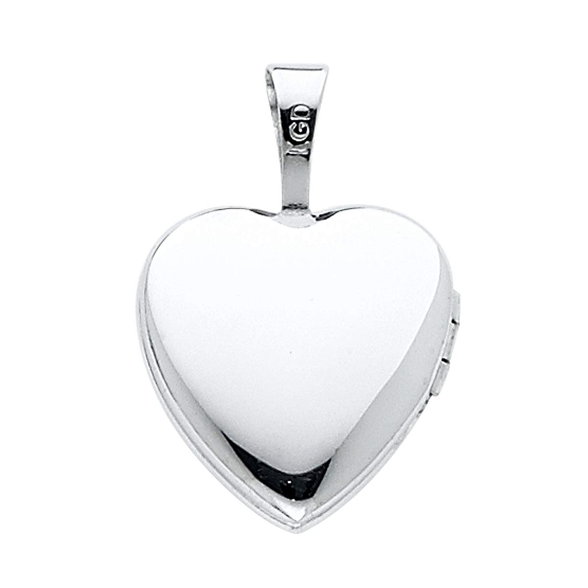 14K Yellow or White Gold Heart Shaped Locket Pendant Necklace for Women - Elegant Gift for Valentine's Day, Anniversary & Special Occasions