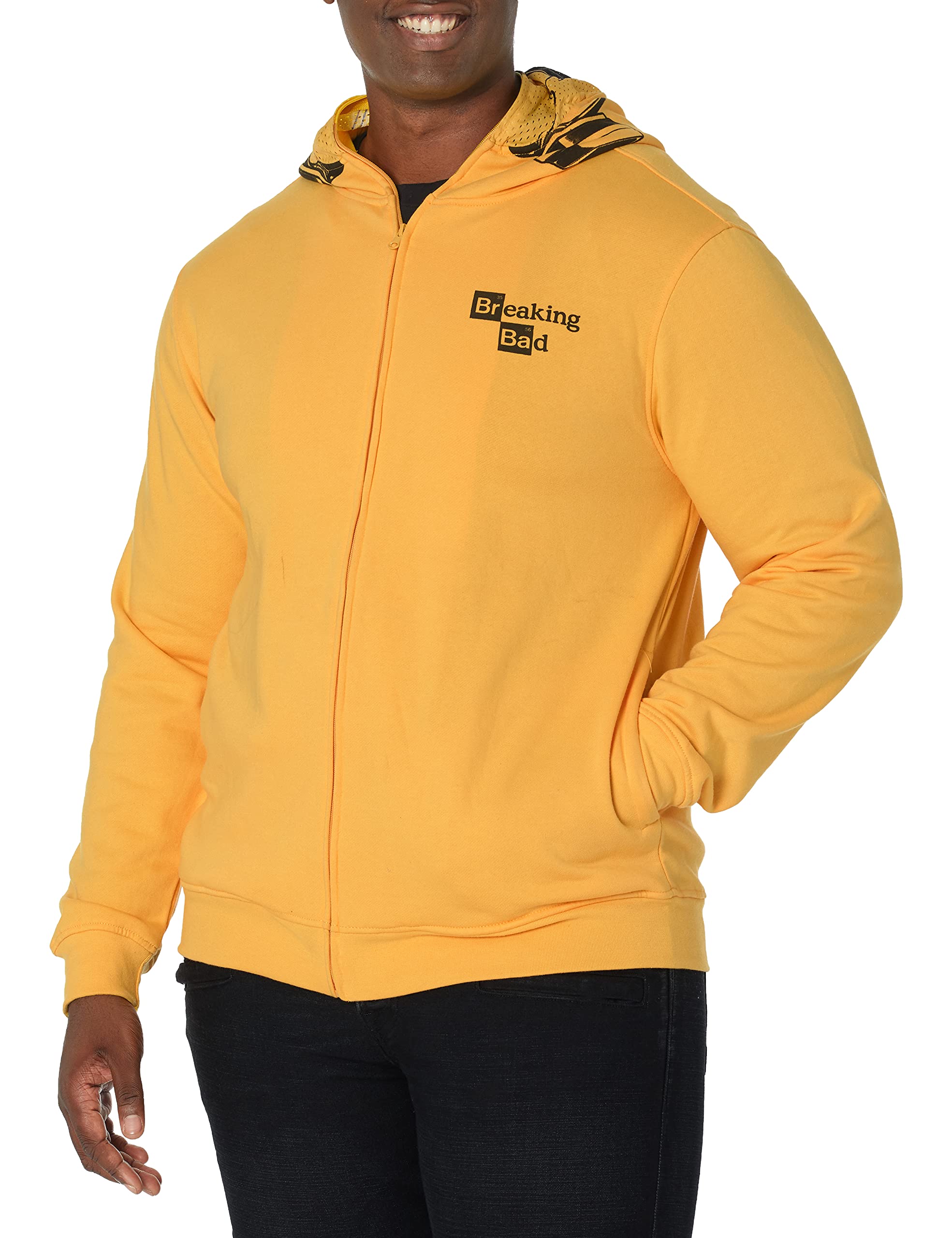 Men's Yellow Hazmat Sweatshirt - Chemical Resistant Workwear for Industrial Safety & Emergency Response | Perfect for Lab Technicians, Construction Workers & First Responders