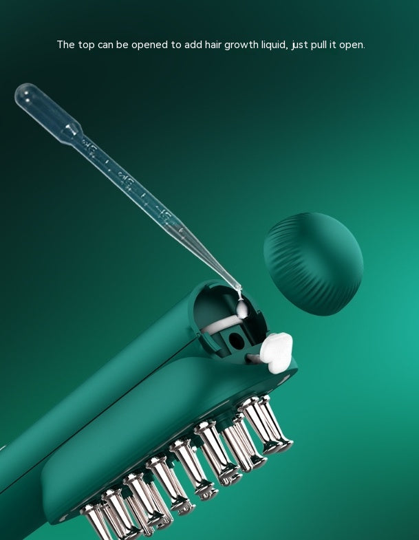 RF Microcurrent Hair Comb for Thicker Hair Growth - Color Light Therapy Scalp Massager for Hair Care & Styling - Perfect for Home Use & Salon Treatments