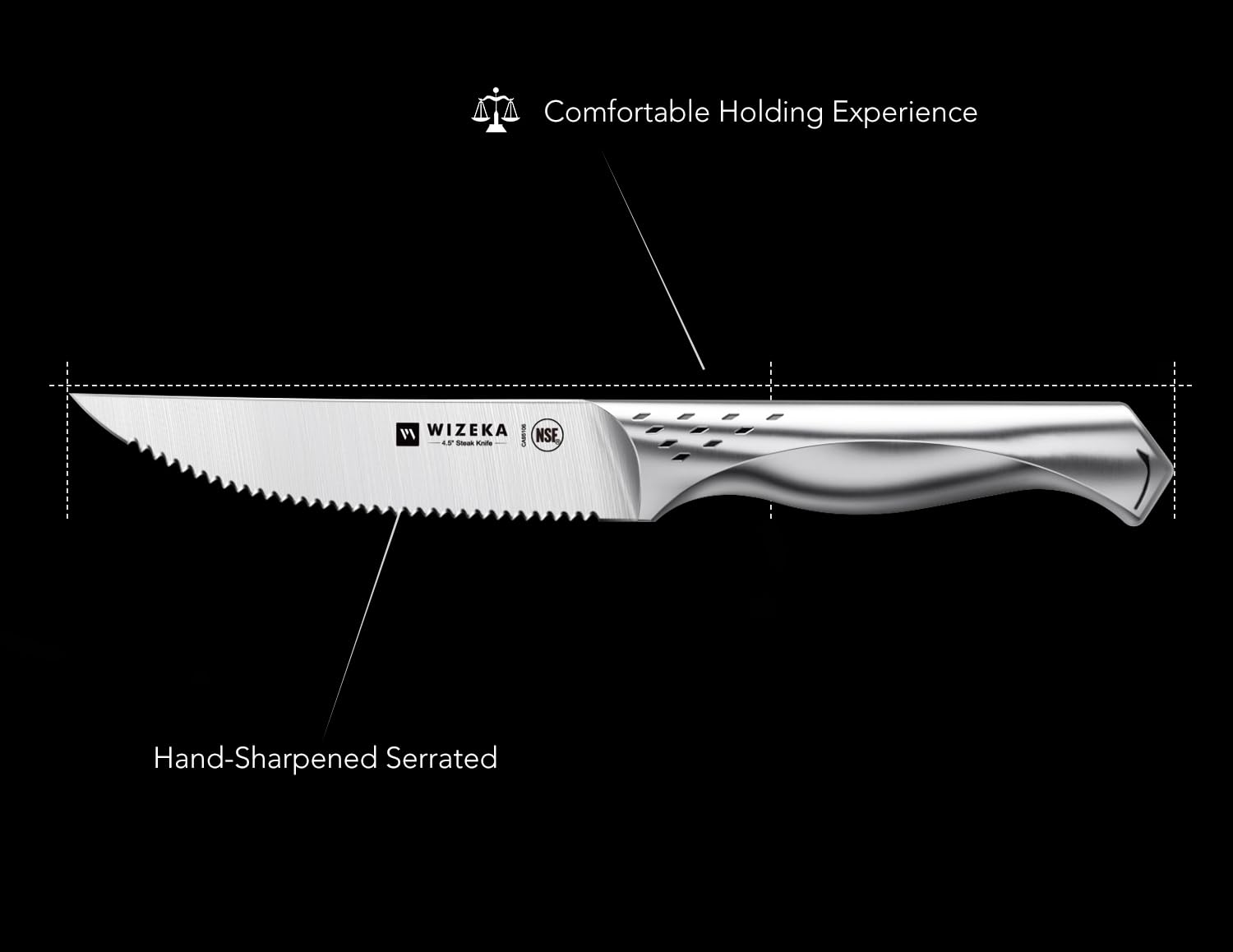 Premium Steak Knives Set of 4 - 4.5