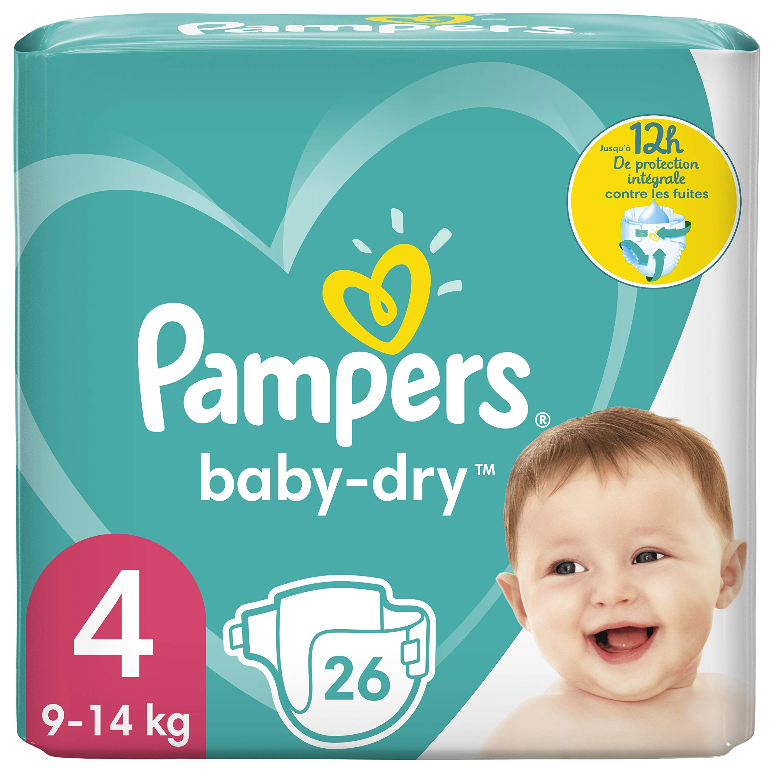 Pampers Baby-Dry Pants Size 4 (12-17 kg) - 26 Count | Super Absorbent Overnight Diapers for Toddlers | Perfect for Daycare, Travel & Nighttime Protection