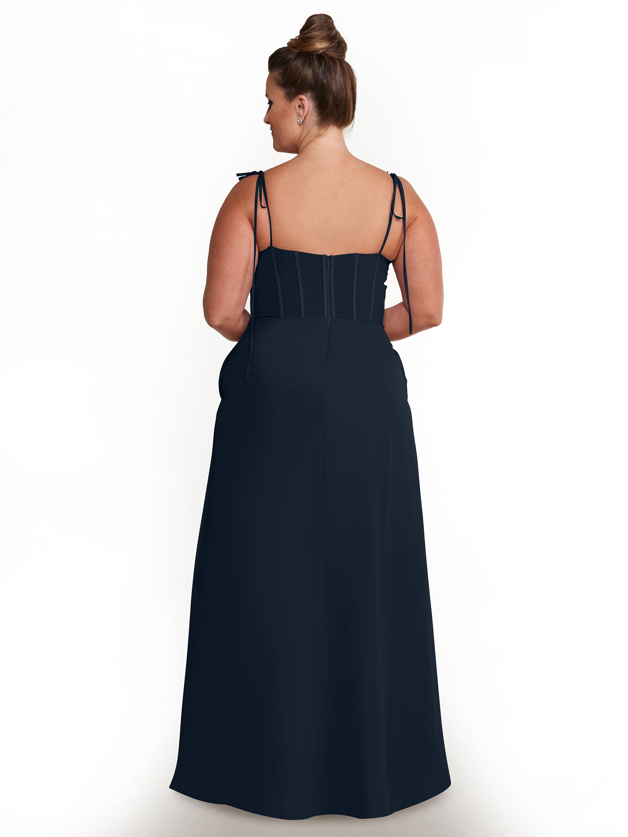 Elegant 80144 Chiffon A-Line Bridesmaid Dress with V-Neck & Spaghetti Straps - Perfect for Weddings, Formal Events & Special Occasions