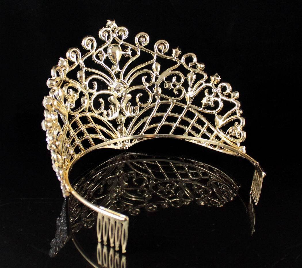 Luxury Clear Austrian Crystal Rhinestone Tiara Crown for Bridal, Prom, Pageant - Elegant Wedding Headpiece T11884 | Perfect for Brides, Prom Queens, and Pageant Contestants
