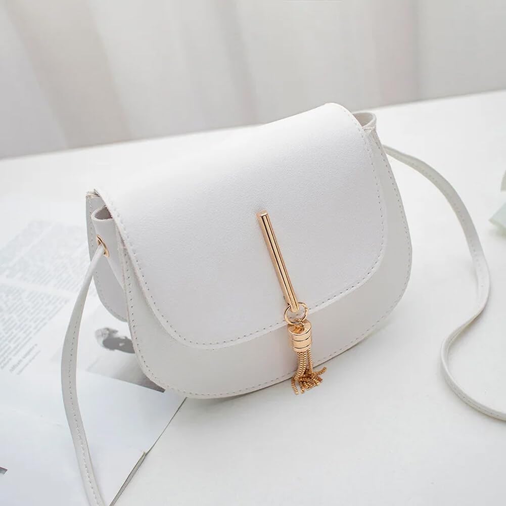 Genuine PU Leather Crossbody Bags for Women - Stylish Flap Shoulder Bag with Tassel Decoration, Compact Phone Purse Handbag | Perfect for Work, Travel & Everyday Use
