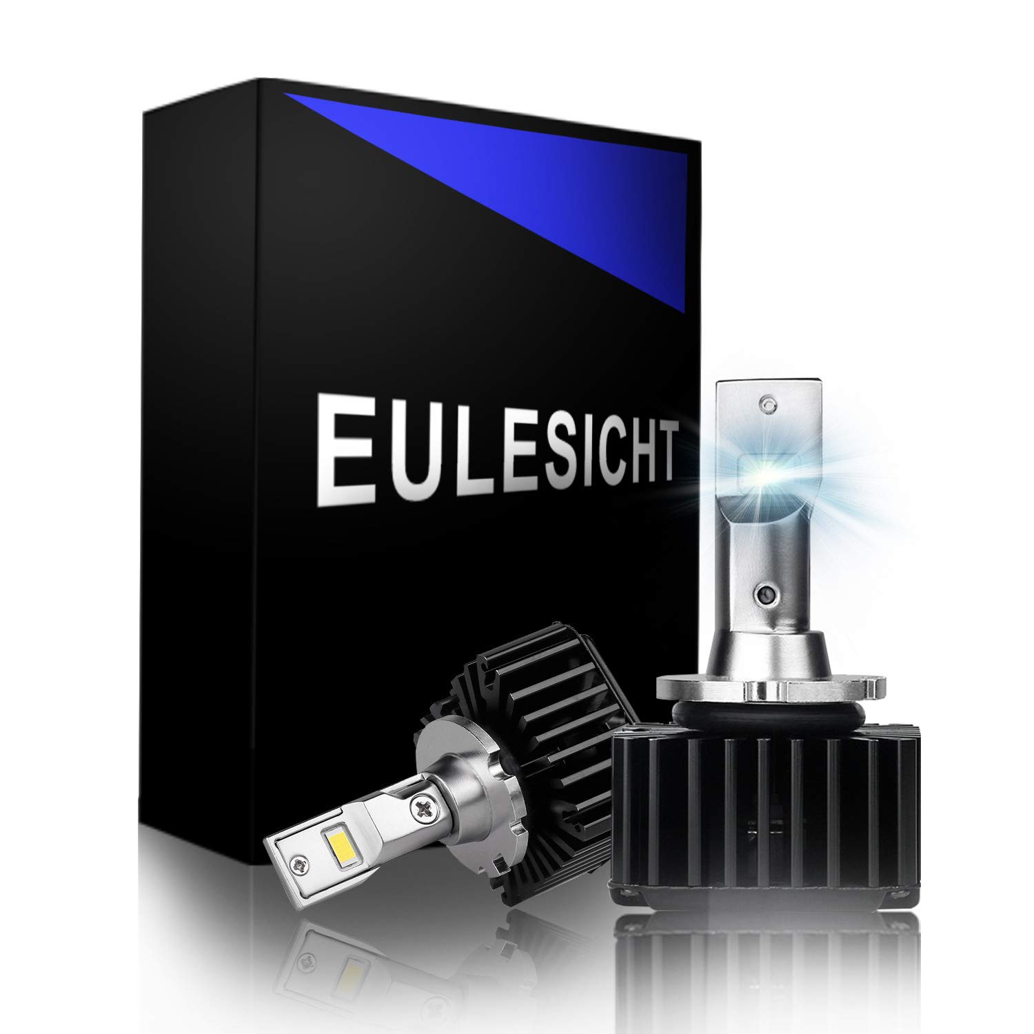 EuleSicht D1S D1R LED Headlight Bulb - 35W 8400LM 6000K Cool White - Plug & Play Replacement for D1S/D1R HID Ballast - Pack of 2 - Perfect for Night Driving & Car Upgrades