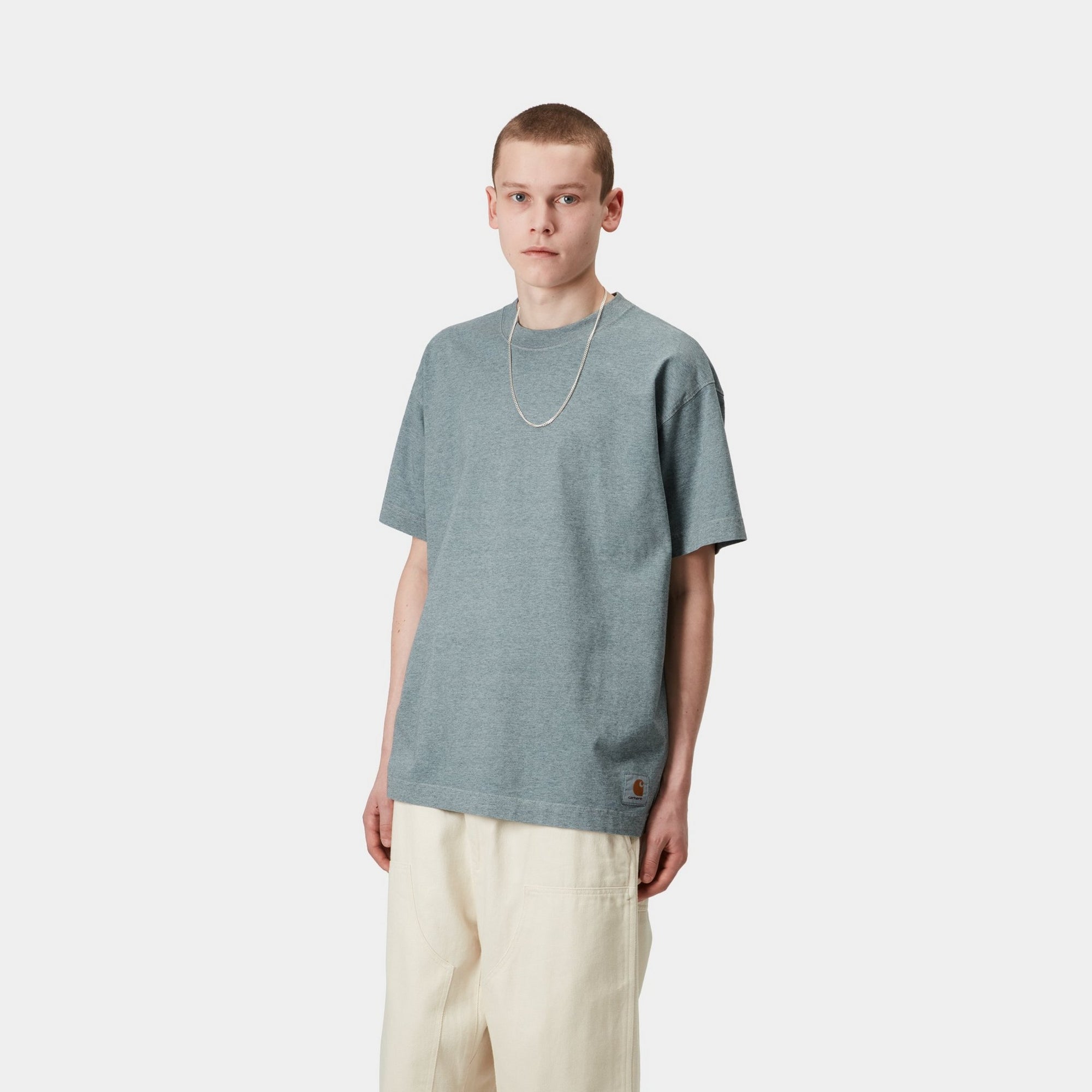 Premium Caspian T-Shirt for Men | Soft Clay Blue Heather Cotton Tee | Casual Wear, Street Style & Everyday Comfort