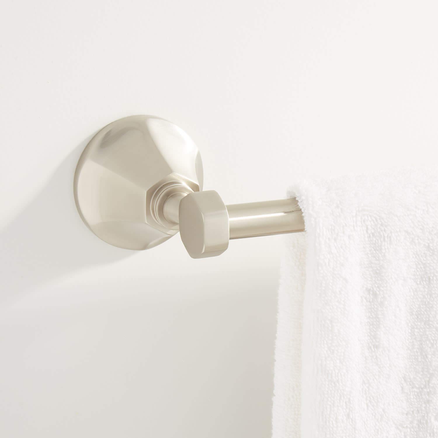 Signature Hardware 446805 Key West 24-Inch Brushed Nickel Towel Bar - Bathroom Wall Mounted Towel Rack for Spa, Hotel & Home Decor