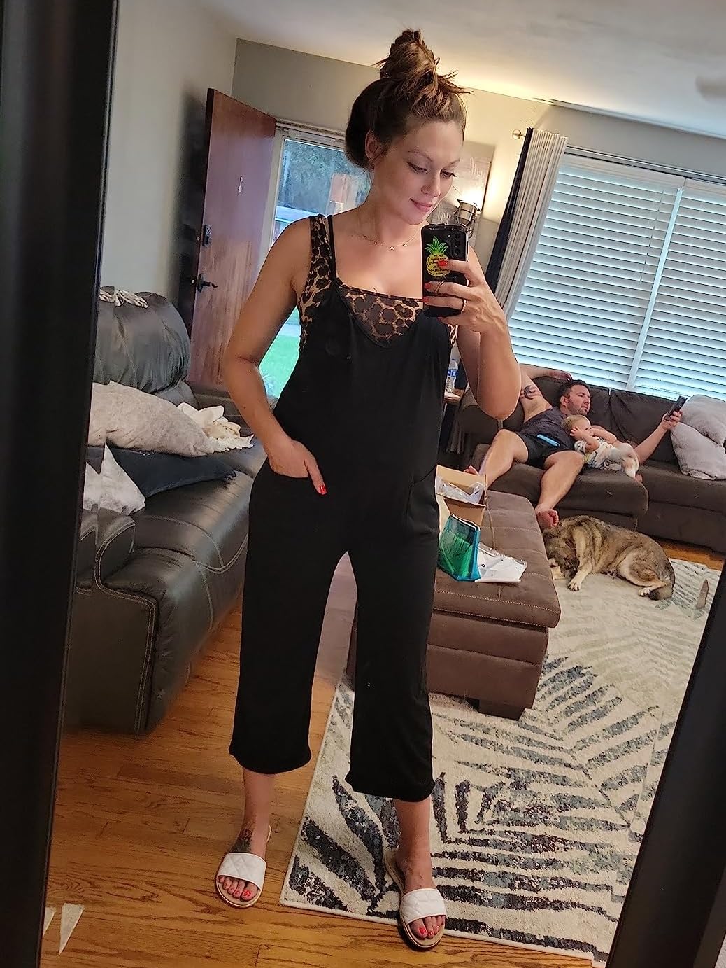 Women's Casual Overalls Jumpsuit - Sleeveless Adjustable Spaghetti Strap Wide Leg Romper with Pockets | Summer Outfit, Beach Wear, Street Fashion