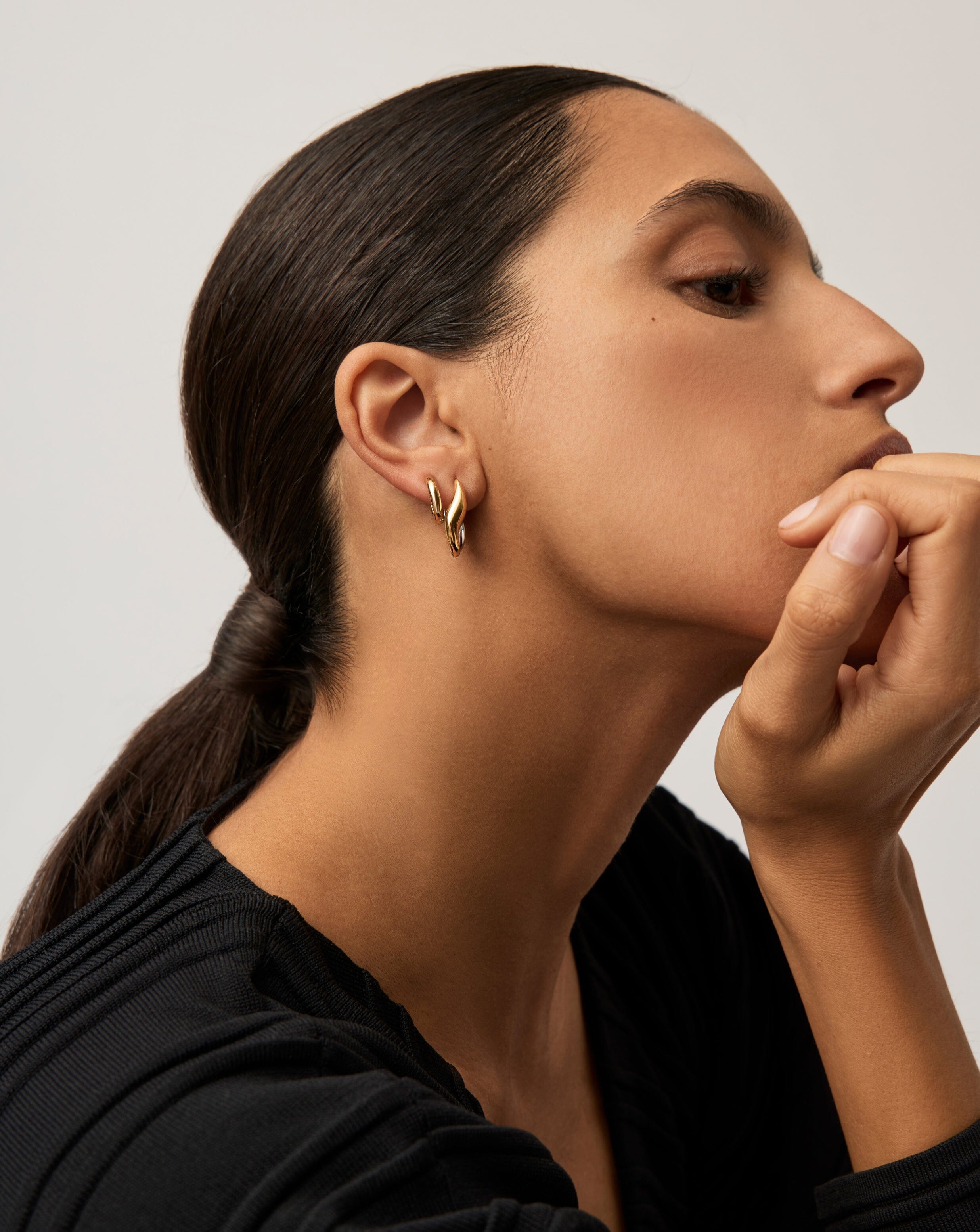 Savi Signature Hoop Earrings Set - 14K Gold Plated Mixed Metal Dangle Hoops for Women | Perfect for Everyday Wear, Parties & Special Occasions
