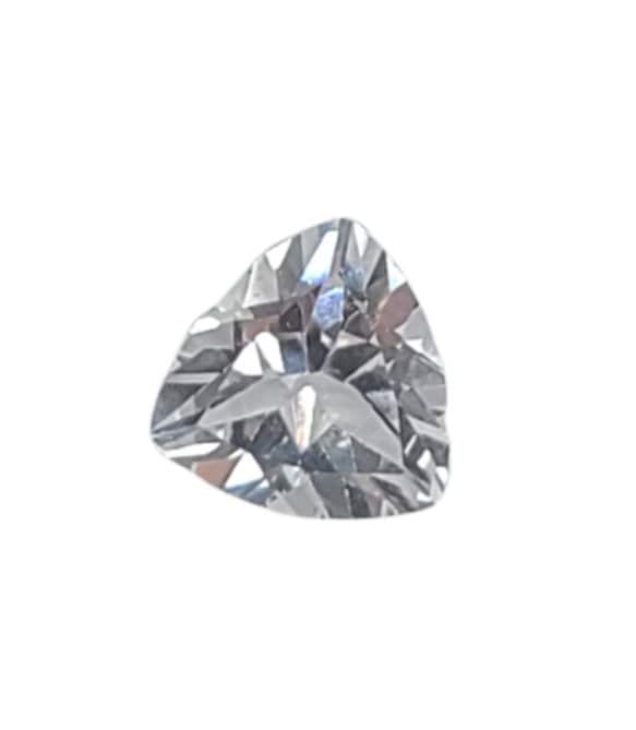1.51ct Natural White Clear Sapphire Loose Stone - 7mm Trillion Cut VVS Clarity, September Birthstone, Diamond Alternative for Jewelry Making & Engagement Rings