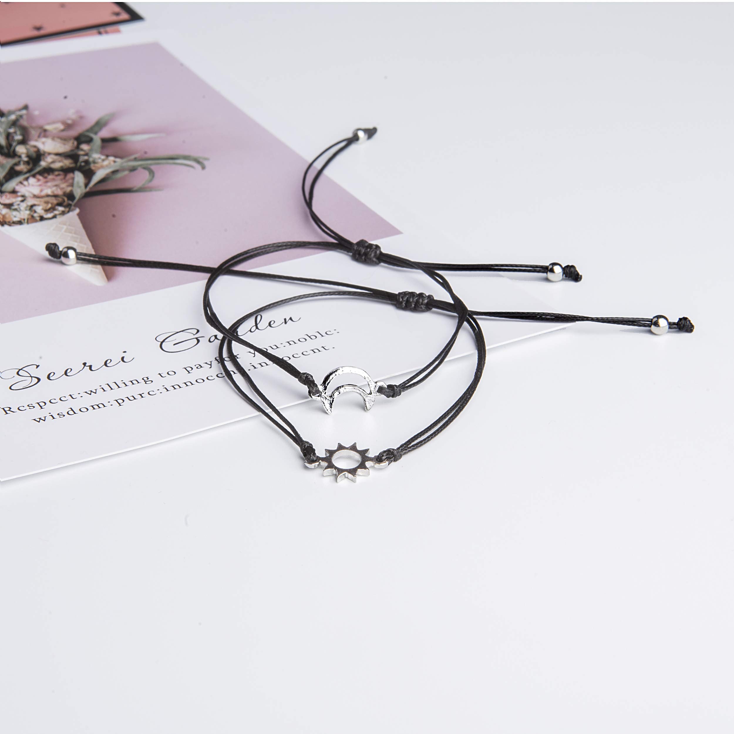 Pinky Promise Matching Bracelets for Best Friends, Couples & Family - Elephant & Compass Infinity Design for Women & Men | Long Distance Connection Gift for Loved Ones
