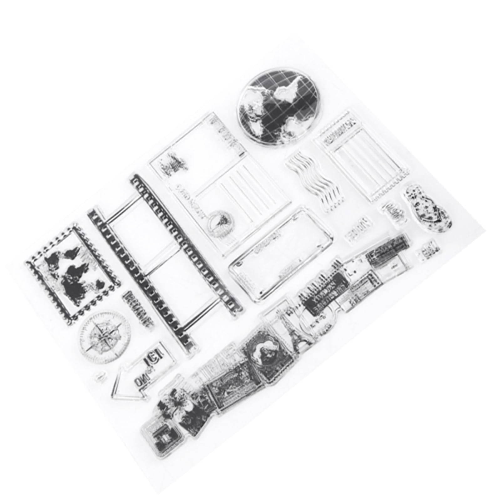 Transparent Silicone Clear Stamps for DIY Scrapbooking, Photo Cards & Albums - Cartoon Earth Design - Perfect for Card Making, Journaling & Craft Projects