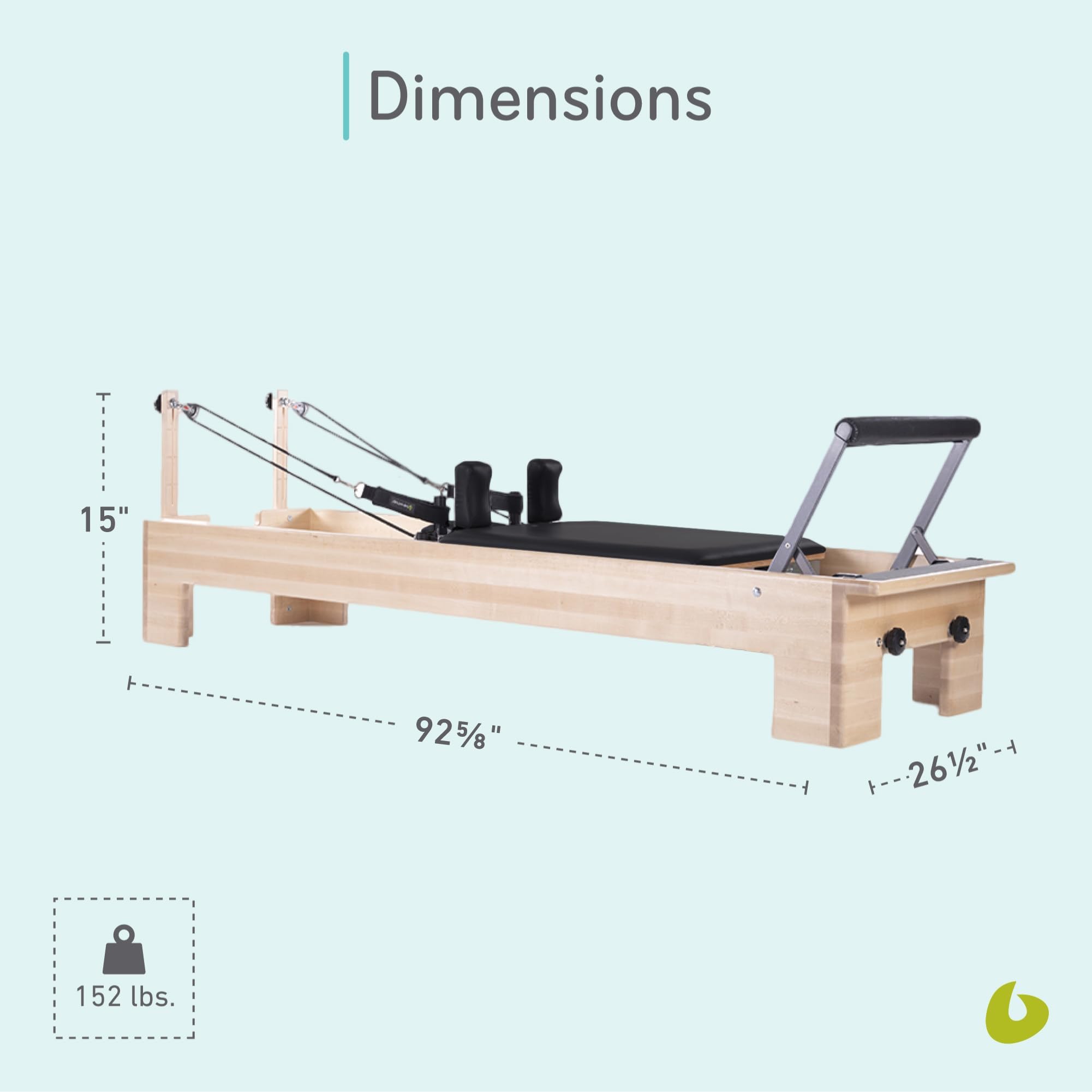 Balanced Body Studio Pilates Reformer with Sitting Exercise Box - Professional Pilates Machine for Home & Studio Gym - Fitness Equipment for Core Strength & Flexibility - Perfect for Pilates Classes, Physical Therapy & Home Workouts