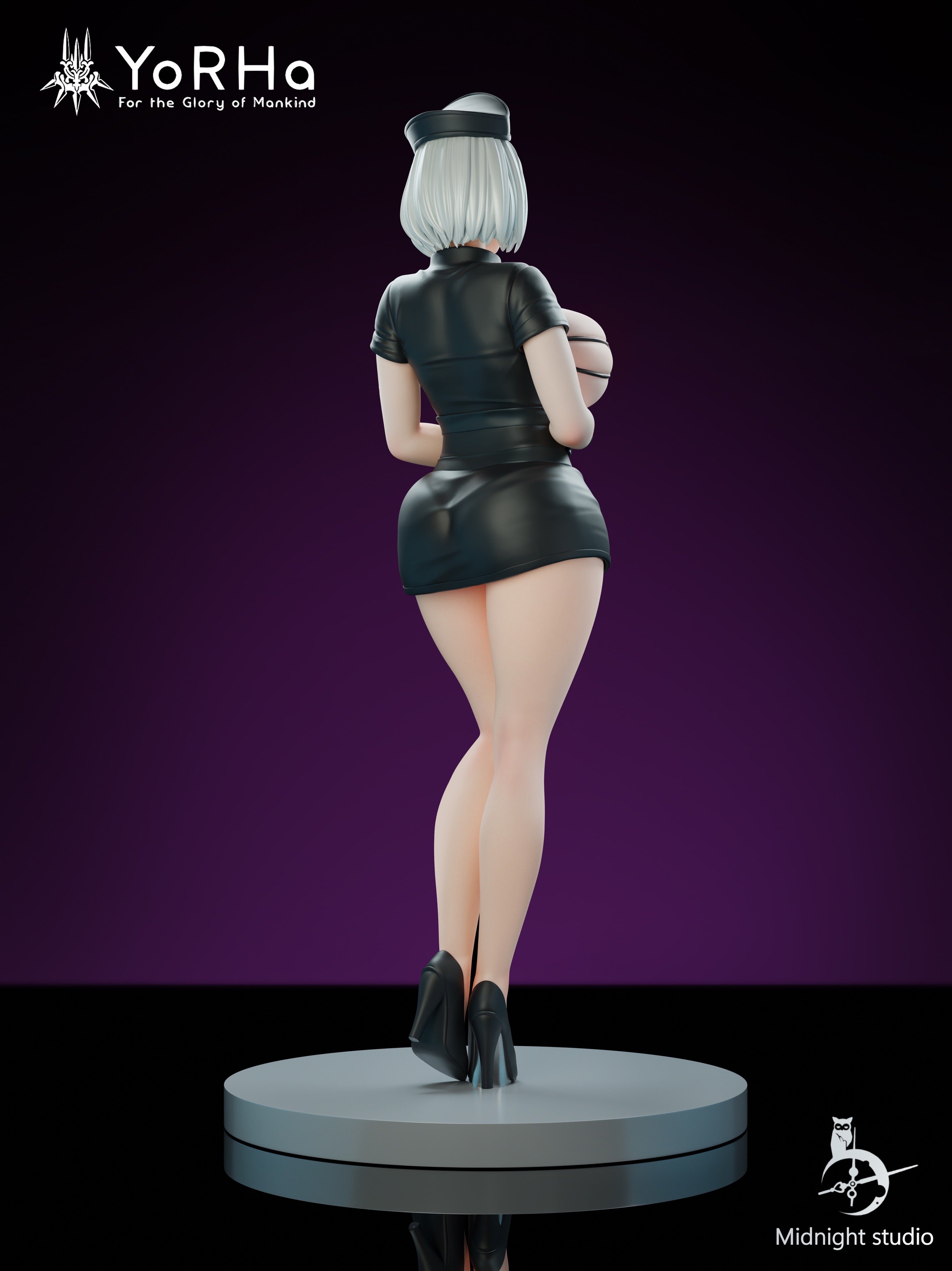 Midnight Studio Nurse Nier 2B Cosplay Costume - Official Replica Outfit for Halloween, Anime Conventions & Cosplay Events | Perfect for Fans of Nier Automata