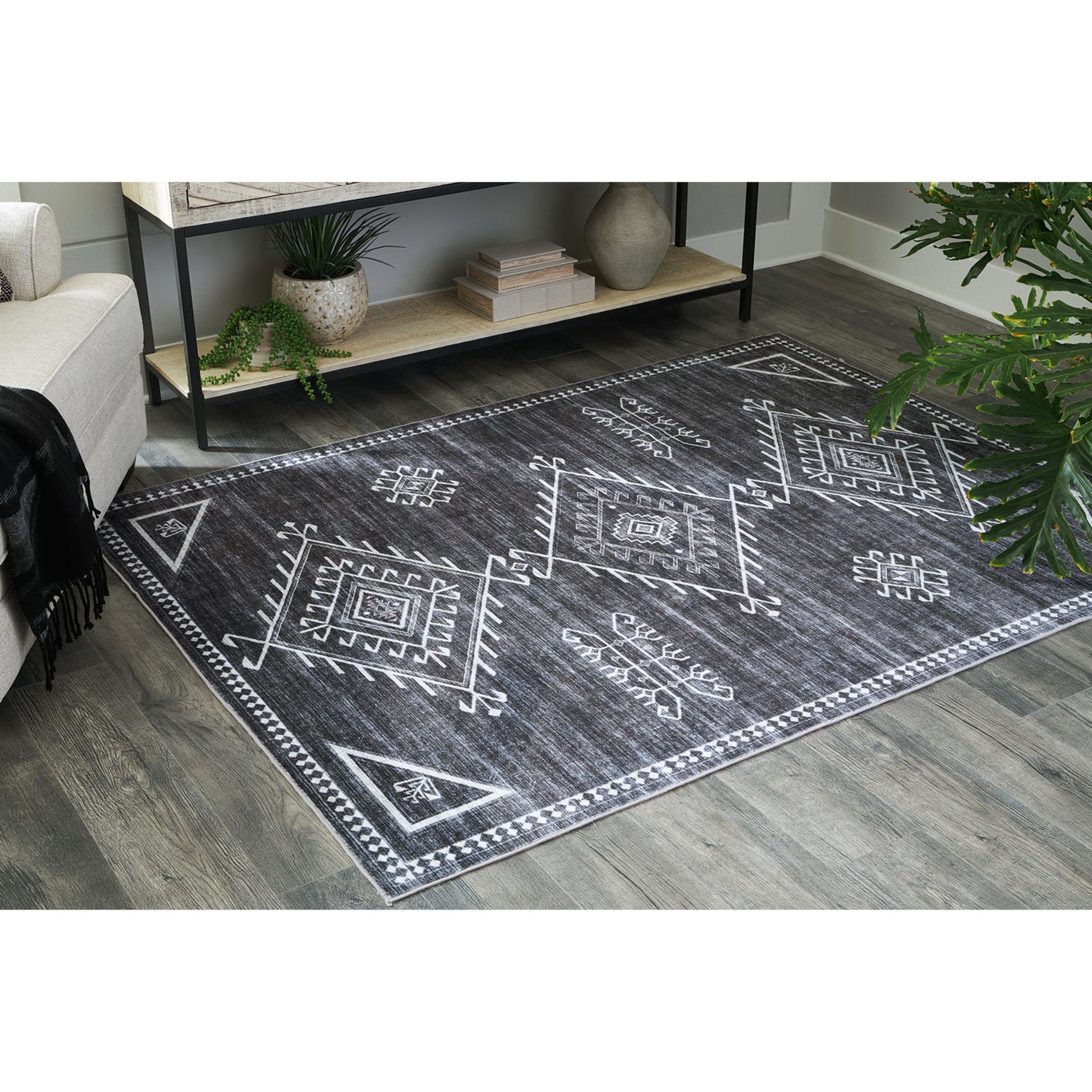 Arloman 5'x7' Area Rug - Soft Non-Slip Living Room Rug, Perfect for Bedroom, Dorm & Home Decor - Machine Washable Modern Floor Carpet