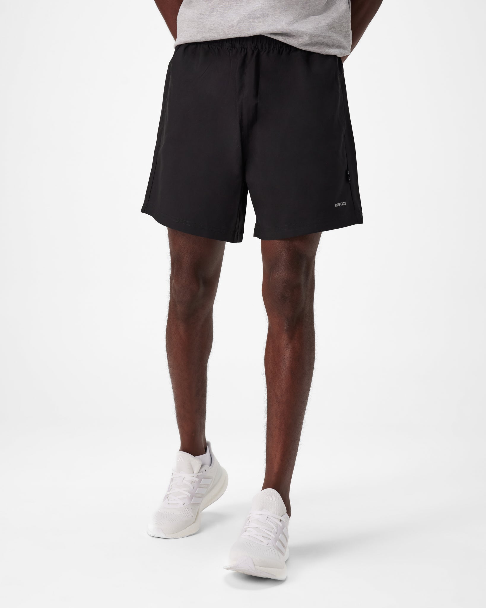INSPORT Men's Active Black Athletic Shorts - Lightweight, Breathable & Comfortable for Running, Gym Workouts & Casual Wear