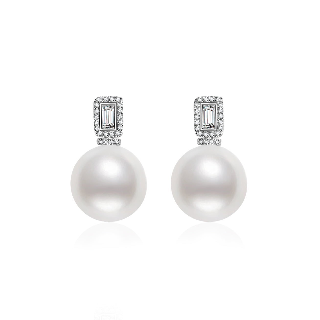 18K Solid Gold Edison Pearl Earrings KE00056 - Luxury Pearl Jewelry for Women, Elegant Gift for Wedding, Anniversary & Special Occasions