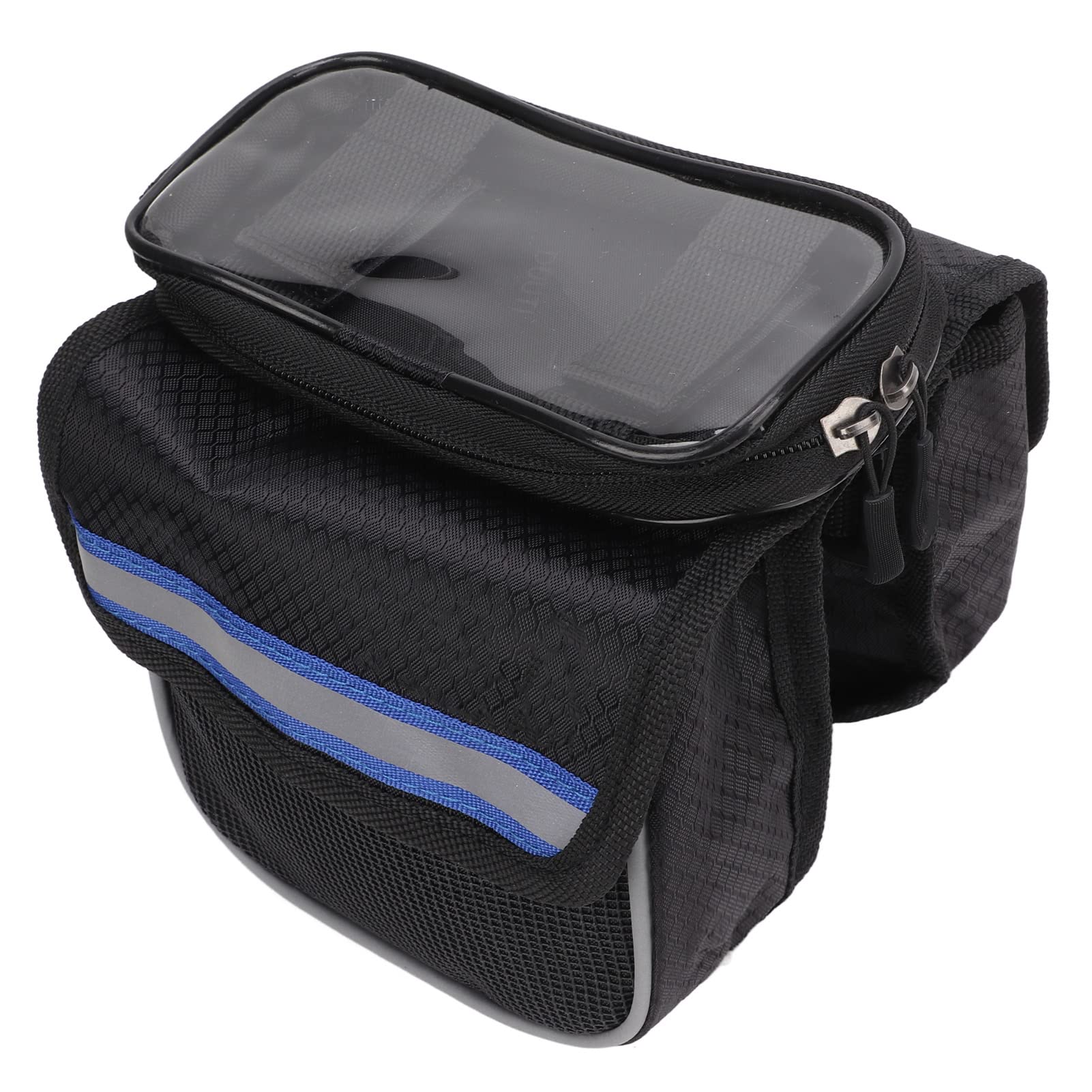 Shockproof Bike Phone Mount Bag - 600D Nylon with Reflective Strips & Sensitive TPU Film - Waterproof Cycling Phone Holder for Bicycle Accessories - Perfect for Commuting, Mountain Biking & Outdoor Adventures