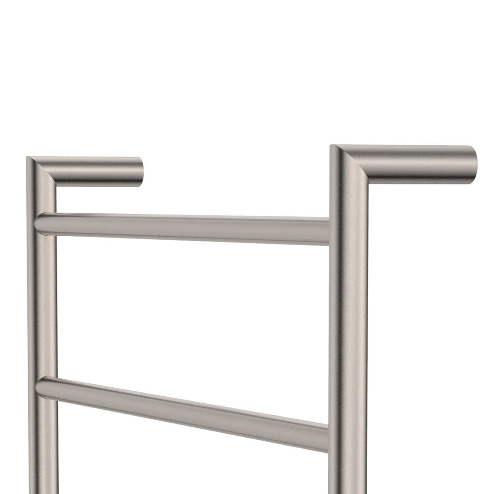 Fienza 82860120BN Kaya Heated Towel Rail - 600 x 1200mm Brushed Nickel Finish - Premium Bathroom Towel Warmer for Spa, Luxury Home & Hotel Use