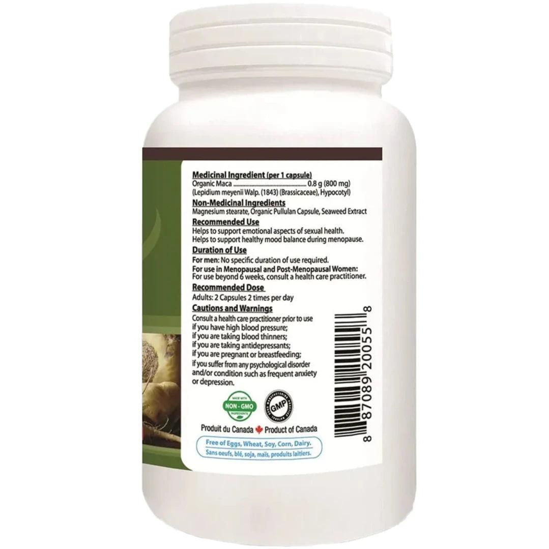Organic Peruvian Maca Root Capsules 120 Count - Energy, Stamina & Hormonal Balance Supplement for Men & Women - Perfect for Workouts, Stress Relief & Daily Wellness