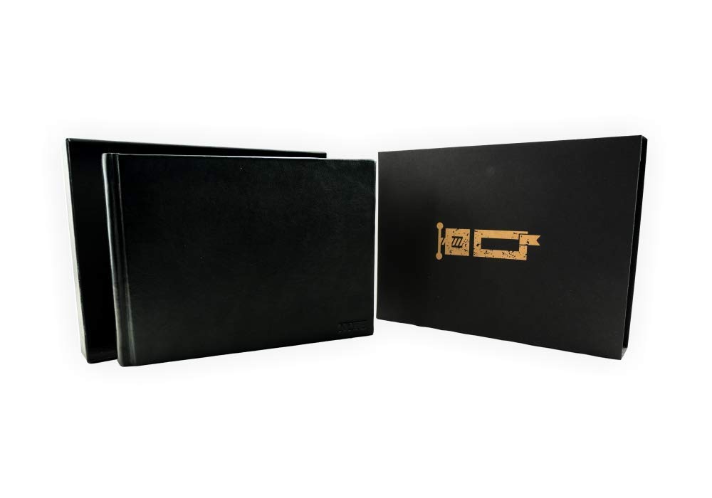 Premium Horizontal Leather Notebook - Echo Collection by Legatoria Toscana | Elegant Journal for Business Meetings, Travel & Gift Giving