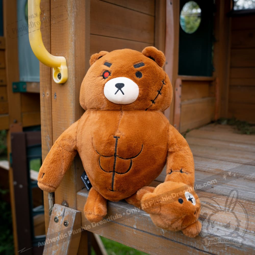 Plushie Dreadfuls Bearfisted Ripped Bear Stuffed Animal Toy - Cute Huggable Plush for Kids, Gift for Bear Lovers, Perfect for Bedroom Decor & Comfort