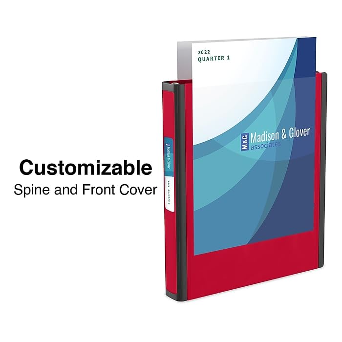 STAPLES 18370 3-Ring Binders 1 Inch - Red, Durable School & Office Supplies for Organizing Documents, Presentations & Reports - Perfect for Students, Teachers & Professionals