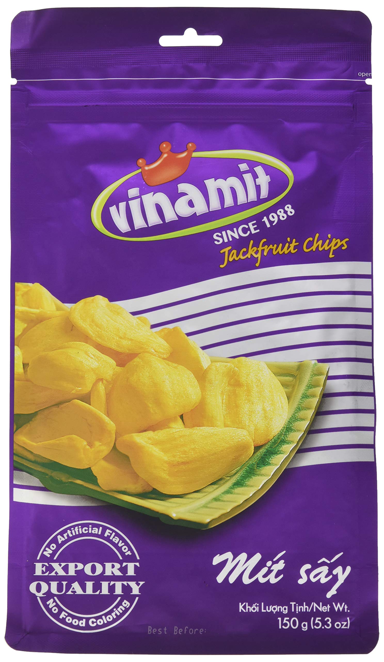 Vinamit Crispy Jackfruit Chips - 150g Pack | Premium Dried Fruit Snack | Vegan, Gluten-Free, Non-GMO | Perfect for Healthy Snacking, Travel & Office Breaks