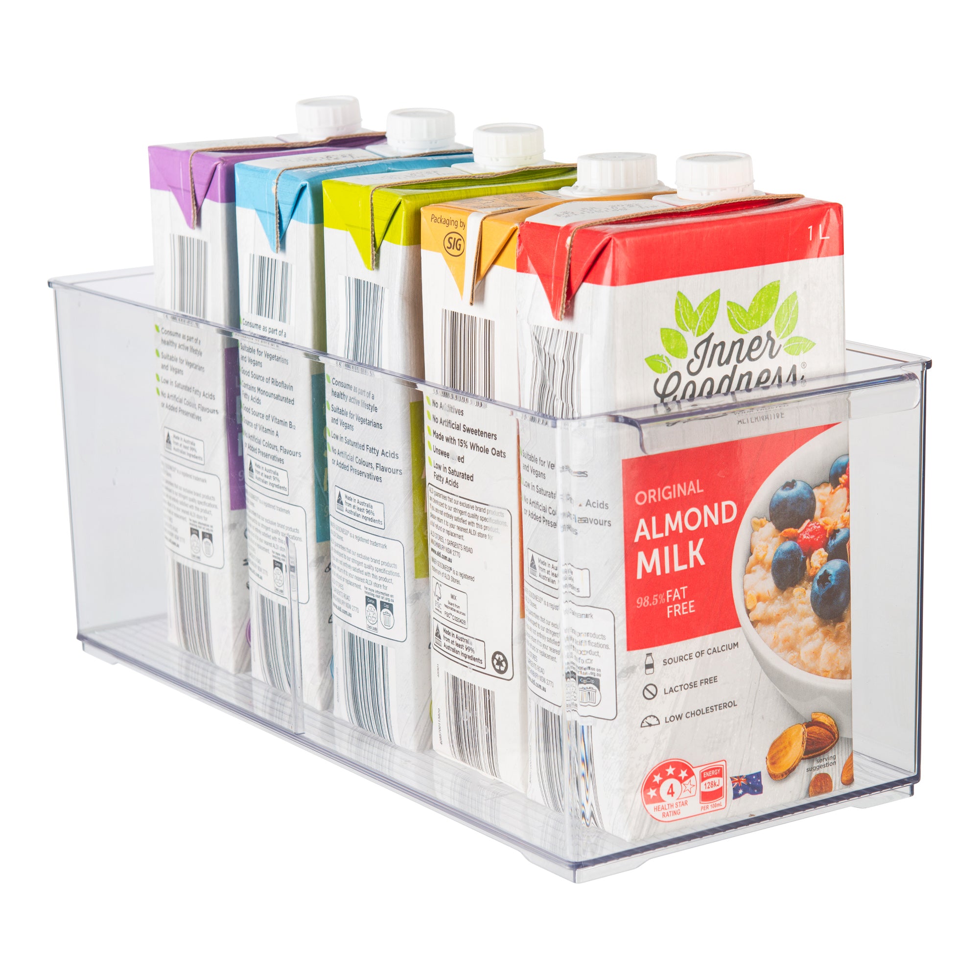 Stackable Pantry Storage Containers 6-Pack - Airtight Food Storage Bins for Kitchen Organization - Perfect for Dry Goods, Cereal, Pasta & Snacks