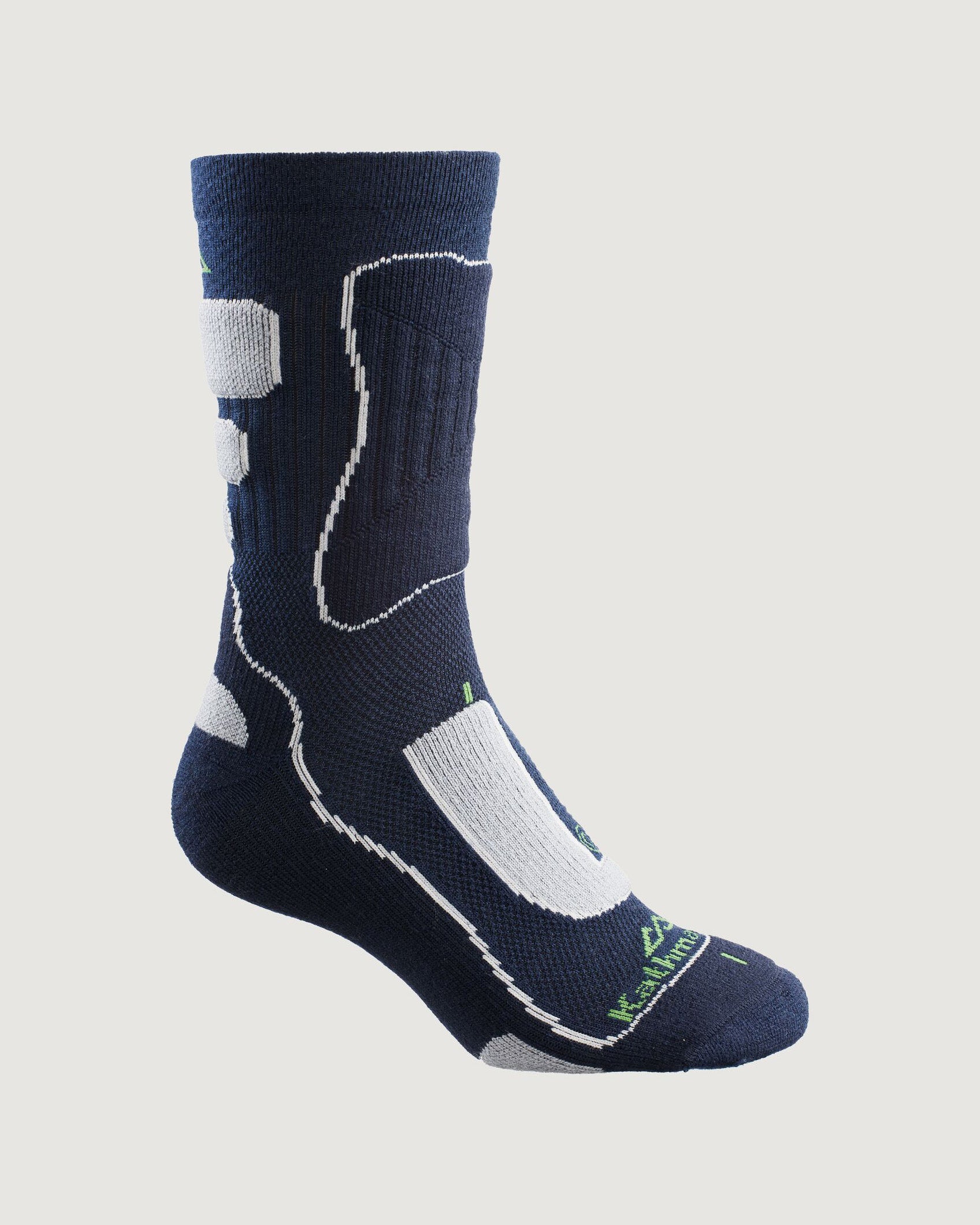 NuYarn Ergonomic Hiking Socks for Men & Women - Breathable Moisture-Wicking Cushioned Support - Midnight Navy - Perfect for Trekking, Backpacking & Outdoor Adventures